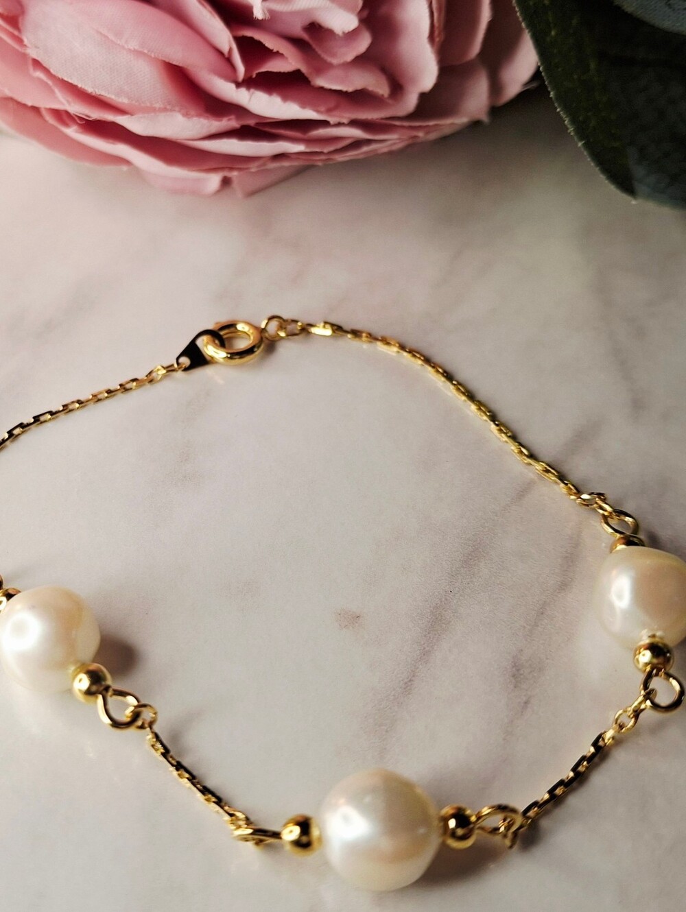 Vintage 80s✨️🤍Triple Pearl Youth Bracelet